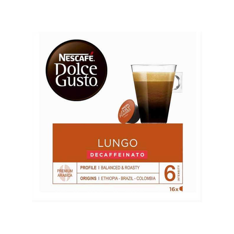 CAFE DOLCE GUSTO LUNGO DESCAFEINADO 16 CAP